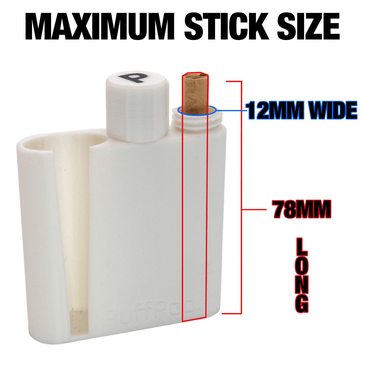 Puff Pod - Joint & BIC/CLIPPER Holder - Water and Smell Proof Case