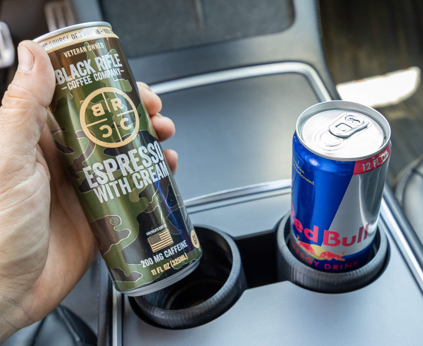 secure small cans while you drive to prevent spills