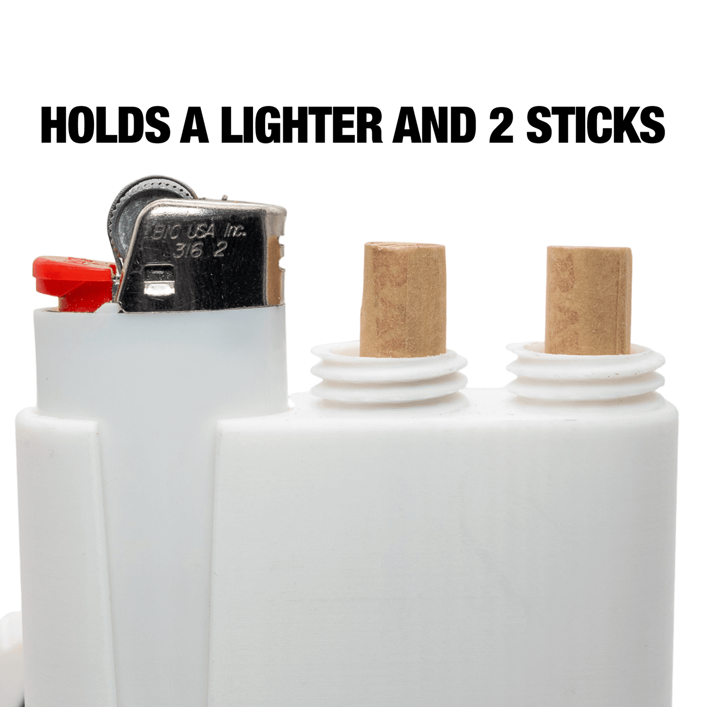 holds a lighter and 2 sticks canna doobie lighter