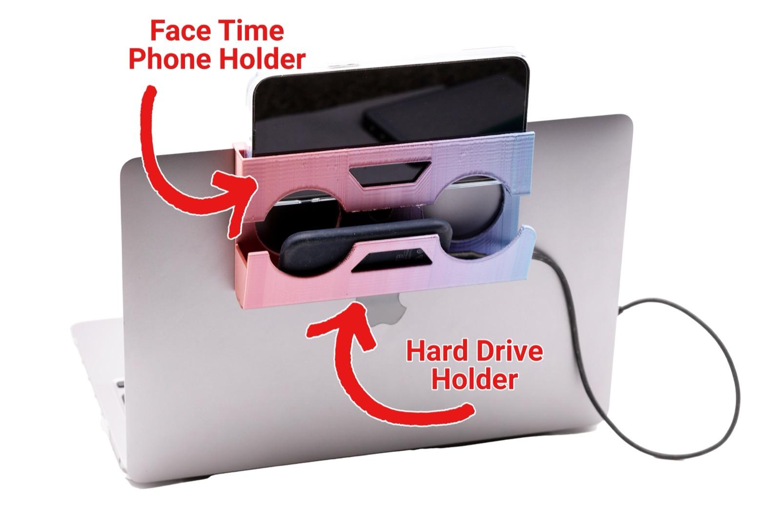 MacBook Hard Drive + FaceTime Phone Holder