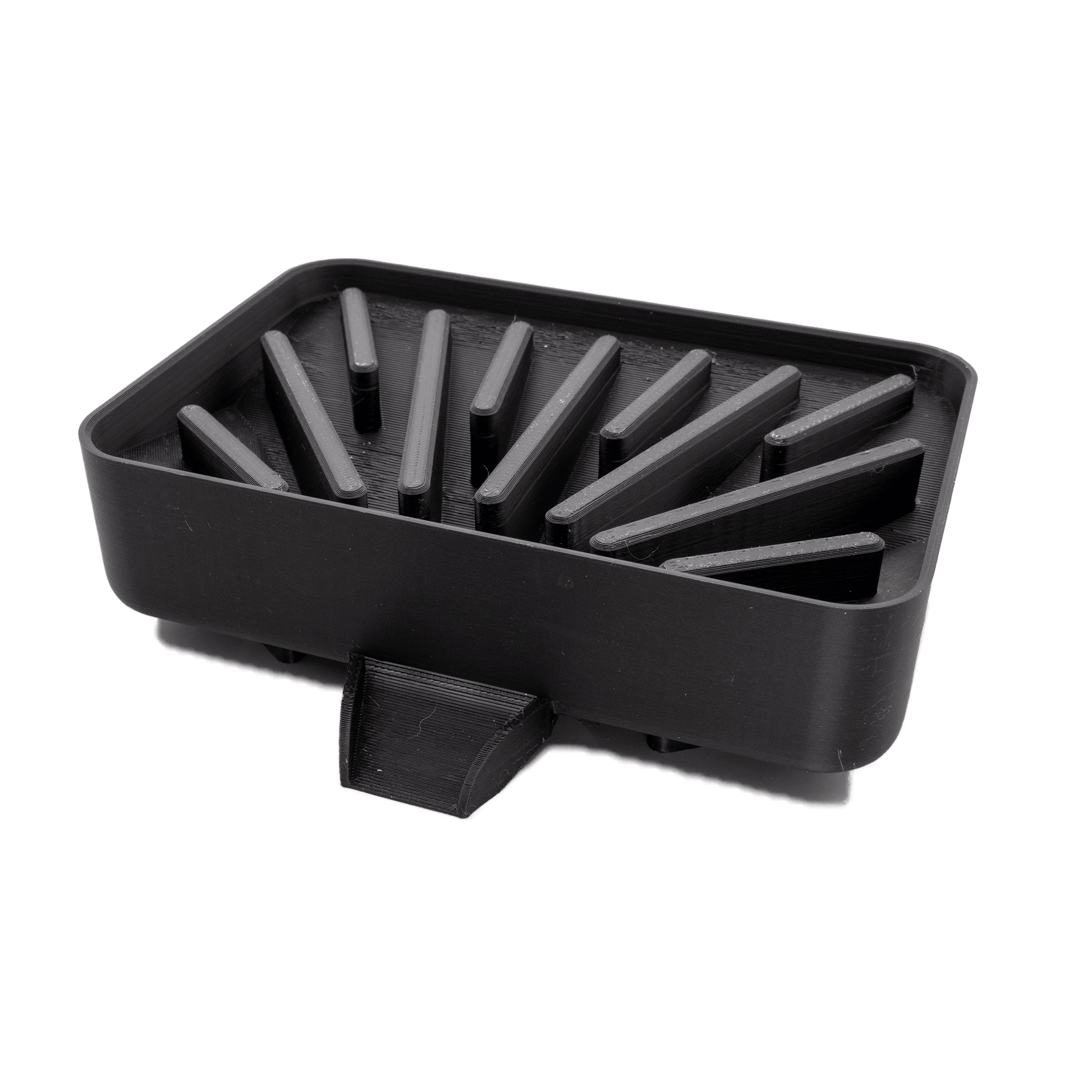 sponge soap holder with drain into sink